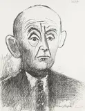 Portrait de D. H. Kahnweiler I by Pablo Picasso, 1957, Lithograph, sold Oct 2007