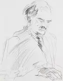 Ernest Rathenau by Oskar Kokoschka, 1958, Chalk drawing, sold Oct 2007