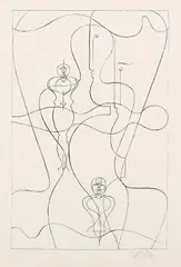 Figurenplan by Oskar Schlemmer, 1919, Lithographie auf Zanders-Velin, sold Oct 2007