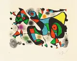 Maravillas con variaciones acrósticas en el jardín de Miró by Joan Miró, 1975, Lithograph in colours, sold Oct 2007
