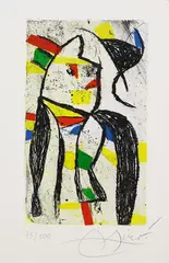Ruban by Joan Miró, 1981, Etching, sold Oct 2007