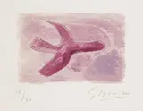 Georges Braque, L'oiseau mauve, 1960, Lithograph in colours