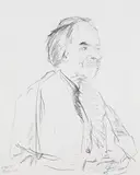 Ernest Rathenau by Oskar Kokoschka, 1958, Chalk drawing, sold Oct 2007