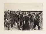 Weberzug by Käthe Kollwitz, 1893, Etching, sold Oct 2007