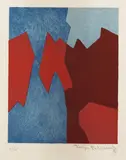 Composition rouge et bleue by Serge Poliakoff, 1968, Lithograph in colours, sold Oct 2007