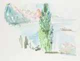 Genfer See Landschaft by Oskar Kokoschka, 1976, Lithograph in colours, sold Oct 2007