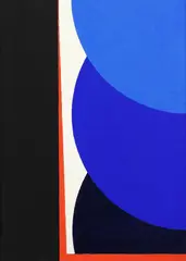 István Beöthy, Cercles bleus, 1940, Gouache