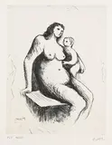Henry Moore, Aus: Mother and Child, 1983, Etching