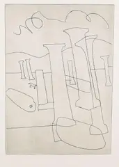 Palaestra by Ben Nicholson, 1967, Etching, sold Oct 2007