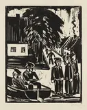 Max Pechstein, Fischer am Ufer (Sonntag der Fischer), 1923, Woodcut