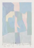 Serge Poliakoff, Composition bleue, rose et gris