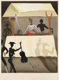 Außerhalb der Arena: Die Obstverkäuferin by Salvador Dalí, 1970, Lithograph in colours, sold Oct 2007