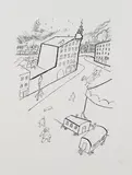 George Grosz, Peripherie, 1915, Lithograph