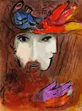 Marc Chagall, 2 Bll.: Salomon. David und Bathseba, 1956, Lithograph in colours