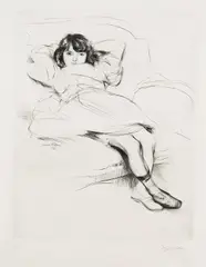Jacques Villon, Renée au Canapé, 1907, Etching