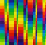 Richard Paul Lohse, 15 systematische Farbreihen mit 5 gleichen horizontalen Rythmen, 1955, Silkscreen in colours
