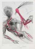 Allée des verges by Salvador Dalí, 1969, Drypoint, sold Oct 2007