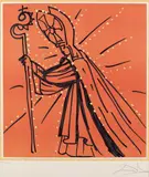 Aus: Knights of the Round Table by Salvador Dalí, 1977, Lithograph in colours, sold Oct 2007