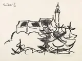 Christian Rohlfs, Kloster Andechs, 1920, Lithograph