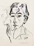 Max Pechstein, Rauchende, 1920, Lithograph