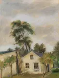 Georg Tappert, Haus des Sargmachers, 1935, Pastel