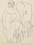 Pablo Picasso, Le centaure et sa carriole, 1948, Drypoint