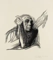 Ruf des Todes by Käthe Kollwitz, 1934, Lithographie auf Velin, sold Oct 2007