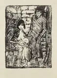 Otto Mueller, Polnische Familie (Judenfamilie, Polen), 1920, Lithograph