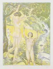 L. von Hofmann, Reife Früchte, 1916, Lithograph in colours