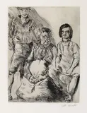 Lovis Corinth, Großmutter mit Enkelkindern, 1918, Etching