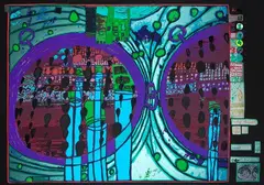 Friedensreich Hundertwasser, Regen auf Regentag, 1971, Silkscreen in colours