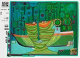 Kolumbus Regentag in Indien by Friedensreich Hundertwasser, 1971, Silkscreen in colours, sold Oct 2007