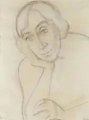Anita Rée, Porträt Anna Palme, 1930, Pencil drawing
