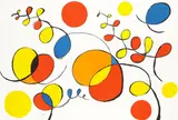 Overlapping by Alexander Calder, Lithograph in colours, sold Sep 2007