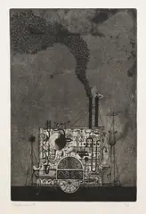 Friedrich Meckseper, Musikschiff, 1956, Aquatint