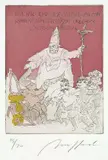 Alfred Hrdlicka, Von den Wiedertäufern zur Wiedervereinigung, 1984, Etching