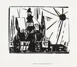 Lyonel Feininger, 2 Bll.: Hansaflotte. Troistedt, 1918, Woodcut