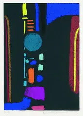 Komposition by Max Ackermann, 1973, Lithograph in colours, sold Sep 2007