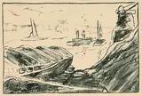 Karl Schmidt-Rottluff, Elbhafen, 1907, Lithograph