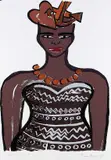 Elvira Bach, Schwarze Frau, 1996, Silkscreen in colours