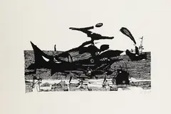 Moby Dick by Horst Janssen, 1957, Lithograph, sold Sep 2007