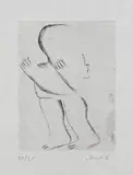 Horst Antes, 2 Bll.: Figur II. Männliche Figur mit dunklem Arm, 1965, Etching