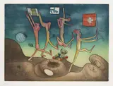 Roberto Sebastian Echaurren Matta, Les Helvements, 1970, Etching in colours
