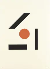 Komposition by Rudolf Jahns, 1976, Silkscreen in colours, sold Sep 2007