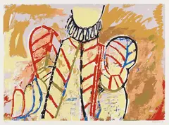 Miguel Ortiz Berrocal, Komposition, 1980, Silkscreen in colours