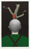 Fritz Genkinger, Ein Gärtner, 1970, Lithograph in colours
