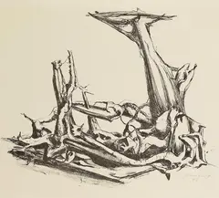 Phantastisches Gerippe by Karl Hartung, 1946, Lithograph, sold Sep 2007