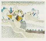 Arnd Maibaum, Eridu, 1967, Etching in colours