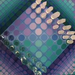 Victor Vasarely, Schachspiel, 1982, Multiple