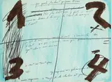 Ohne Titel (qui parle plus haut que nos lèvres) by Antoni Tàpies, 1974, Lithograph in colours, sold Jul 2007